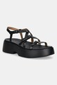 Camper sandale de piele Tasha platformă negru K201713.001
