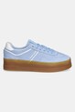 Tommy Jeans sneakersy zamszowe THE GREENWICH FLATFORM SUEDE EN0EN02734 niebieski SS25
