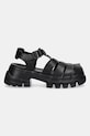 Δερμάτινα σανδάλια Tommy Jeans FISHERMAN SANDAL EN0EN02751 μαύρο SS25