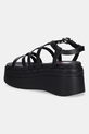 Παπούτσια Δερμάτινα σανδάλια Tommy Jeans WEDGY STRAPPY SANDAL EN0EN02756 μαύρο
