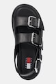 Tommy Jeans sandale de piele WEDGE SANDAL negru EN0EN02774