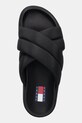 Παντόφλες Tommy Jeans FLATFORM SANDAL μαύρο EN0EN02775