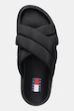 Παντόφλες Tommy Jeans FLATFORM SANDAL μαύρο EN0EN02775