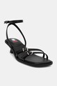Kožené sandály Tommy Jeans THE NOHO SANDAL nízký černá EN0EN02779