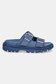 Semišové šľapky Tommy Jeans DOUBLE STRAP SANDAL SUEDE EN0EN02797 modrá SS25