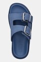 Semišové šľapky Tommy Jeans DOUBLE STRAP SANDAL SUEDE modrá EN0EN02797