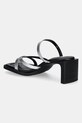 Obuv Kožené šľapky Tommy Jeans THE SOHO SANDAL METALLIC EN0EN02801 strieborná