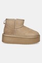 Замшеві чоботи Emu Australia Stinger Micro Flatform W13082.SAND бежевий SS25