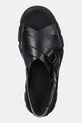 Sorel sandale de piele REIN CB CRISSCROSS negru 2114141010