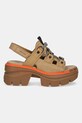 Сандали от набук Sorel REIN CB LACE PLATFORM HE 2113101263 бежов SS25