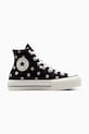 Πάνινα παπούτσια Converse Chuck Taylor All Star Lift πλατφόρμα μαύρο A10688C