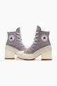 Πάνινα παπούτσια Converse Chuck 70 De Luxe Heel μωβ A12575C