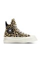 Converse bőr sneaker Chuck 70 De Luxe Heel Squared platformos bézs A12814C