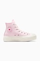 Converse tenisi Chuck Taylor All Star Lift Valentine's Day platformă roz A13652C