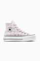 Πάνινα παπούτσια Converse Chuck Taylor All Star Lift πλατφόρμα ροζ A13663C