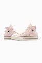 Converse teniși din piele întoarsă Chuck Taylor All Star Lift roz A13823C