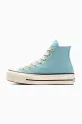 Converse velúr teniszcipő Chuck Taylor All Star Lift A13824C türkiz