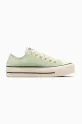 Semišové tenisky Converse Chuck Taylor All Star Lift platforma zelená A13825C