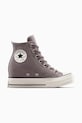Semišové tenisky Converse Chuck 70 Wedge klin hnedá A13834C