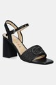 Sandále Guess GANIKA stĺpikový čierna FLJGNK.FAB03.BLACK