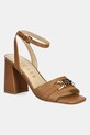 Guess sandale de piele GRATO imitatie de piele maro FLJGRT.LEA03.TAN