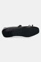 Guess balerini de piele KAYRA FLJKAY.LEA02.BLACK negru
