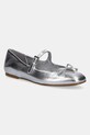 Кожени балеринки Guess KAYRA сребърен FLJKAY.LEM02.SILVE