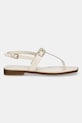 Guess sandali in pelle REALITY FLJREL.LEA21.CREAM beige SS25