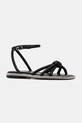 Guess sandale de piele SLONE piele negru FLJSLO.LEA03.BLACK