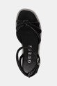Guess sandale de piele SLONE negru FLJSLO.LEA03.BLACK