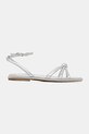 Guess sandale de piele SLONE FLJSLO.LEM03.SILVE argintiu SS25