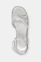 Kožené sandály Guess SLONE stříbrná FLJSLO.LEM03.SILVE