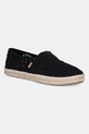 Toms espadrilles CROCHET LACE textil fekete 10021938