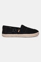Toms espadrilles CROCHET LACE 10021938 fekete SS25