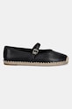 MICHAEL Michael Kors espadrile de piele Lynn 40S5LYFP2L.001 negru SS25
