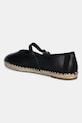 Încălțăminte MICHAEL Michael Kors espadrile de piele Lynn 40S5LYFP2L.001 negru