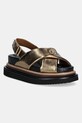 Kurt Geiger London sandały skórzane Orson Cross Strap Sandal pozostałe złoty 9992260109.BRONZE