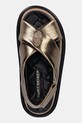 Kožne sandale Kurt Geiger London Orson Cross Strap Sandal zlatna 9992260109.BRONZE