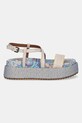 Шкіряні сандалі Kurt Geiger London Chelsea Flatform Sandal 4352286109.BLUEPAL бежевий SS25