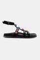 Semišové sandále Kurt Geiger London Octavia Flexi Gladiator 4369009209.BLKOTH čierna SS25