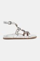 Шкіряні сандалі Kurt Geiger London Octavia Flexi Gladiator 4369063109.SILVER срібний SS25