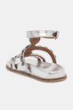 Obuwie Kurt Geiger London sandały skórzane Octavia Flexi Gladiator 4369063109.SILVER srebrny