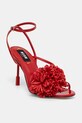 MSGM sandały szpilka czerwony 3841MDS560.869.18