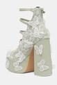 Încălțăminte Koi Footwear pumps Wild Lotus Butterfly Lace Platform Heels DBP47 verde