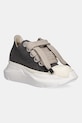 Rick Owens DRKSHDW tenisi Jumbo Laces Abstract Low Sneak textil gri DS01E3845.SCFW2