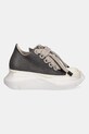 Rick Owens DRKSHDW tenisi Jumbo Laces Abstract Low Sneak DS01E3845.SCFW2 gri SS25