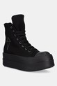 Високи кецове Rick Owens Double Bumper Sneaks текстилен черен DS01E3831.DOEM9
