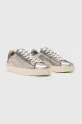 Kožené tenisky AllSaints Shana Metallic Sneaker W104FB strieborná SS25