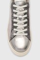 Шкіряні кросівки AllSaints Shana Metallic Sneaker W104FB срібний