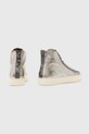 Încălțăminte AllSaints tenisi de piele Tana Metallic High Top W118FB.SLV argintiu
